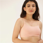 Women Pearl Cami Cotton Bra Non-Padded Non Wired With Detachable Straps