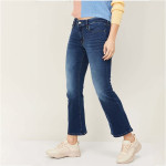 Women Stonewashed Skinny Fit Bootcut Jeans
