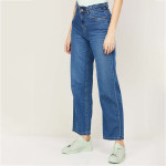 Women Solid Dark Flared Jeans