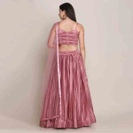 Pink Silk Flared Lehenga