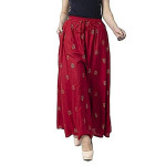 Rayon Gold Print Skirt Palazzo