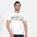 Men Off White Printed T-shirt
