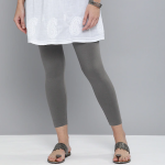 Women Grey Solid Leggings