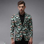 Single Breasted Printed Casual Blazer