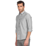Grey Solid Casual Shirt