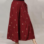 Rayon Gold Print Skirt Palazzo