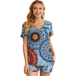 Womens Pajama Sets Shorts Summer Soft Pj Set 2 Piece Sleepwear With Pockets