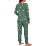 PrintStory Womens Pajama Set Long Sleeve Sleepwear Nightwear Soft Pjs Lounge Sets With Pockets
