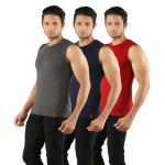 Mens Designer Round Neck Cotton Muscle Tee Vest Casual Sleeveless