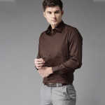 Men Brown Formal Shirt