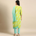 Green Kurta Pant Set With Dupatta