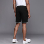 Men Black Typography Printed Shorts