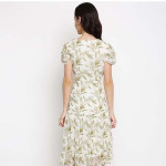 Women Botanical Print A-line Dress