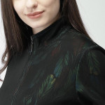 Women Black & Green Printed Bombe