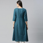 Teal Silk Kurta Pant Set