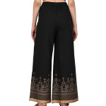 Women's Relaxed Fit Cotton and Crush Palazzo