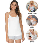 Women's Basic Solid Camisole Adjustable Spaghetti Strap Tank Top