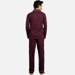 Men Brown & White Night suit