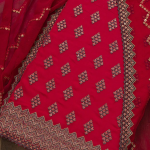 Pink & Grey Embroidered Unstitched Dress Material