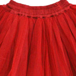 Girls Red Flared Mini Tutu Skirt