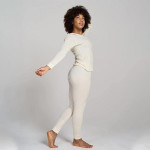 Womens 100% Merino Wool Base Layer Set, Light/Mid Weight, Activewear Thermal Underwear Top & Bottom L58&L91