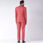 Pink Solid Single Breasted Suit